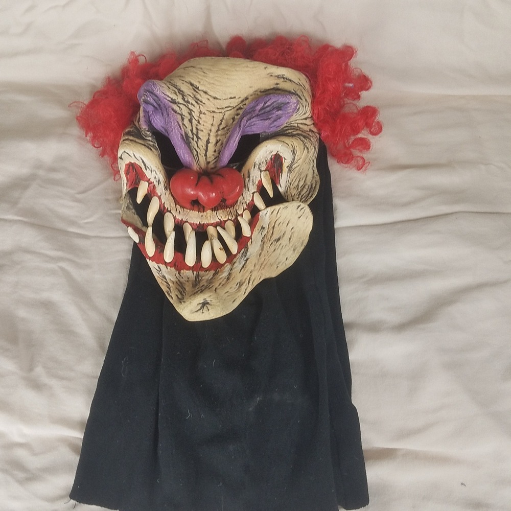 Be Something Studios Evil Clown Mask Adult OS Multicolor Excellent Scary Teeth